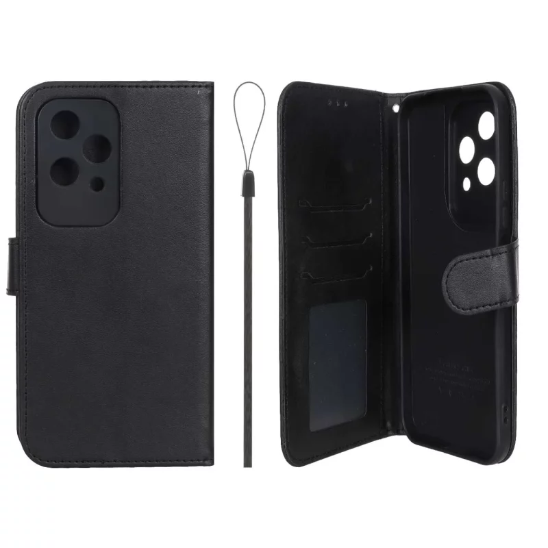 کیف موبایل مگنتی درجه یک داخل خز MNC Plus مدل Honor 200 Lite - مشکی - تصویر 2