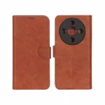 کیف چرمی موبایل مگنتی محافظ لنزدار KRF مدل Honor X9d - قهوه ای