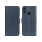 کیف چرمی موبایل مگنتی محافظ لنزدار KRF مدل Huawei Y6 (2019) / Y6 Prime (2019) / Y6s / Honor 8a - سرمه ای
