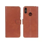 کیف چرمی موبایل مگنتی محافظ لنزدار KRF مدل Huawei Y6 (2019) / Y6 Prime (2019) / Y6s / Honor 8a - قهوه ای
