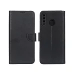کیف چرمی موبایل مگنتی محافظ لنزدار KRF مدل Huawei P30 Lite - مشکی