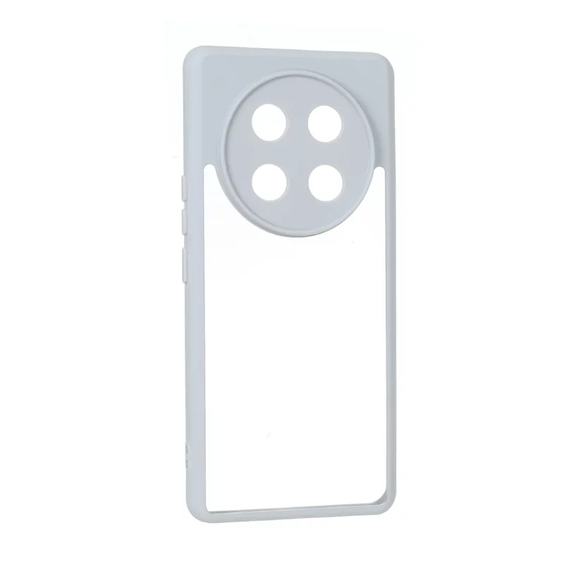 قاب پشت سخت شفاف محافظ لنزدار دور رنگی Honor X9c - طوسی - تصویر 2