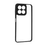 قاب پشت سخت شفاف محافظ لنزدار دور رنگی Honor X7c - مشکی