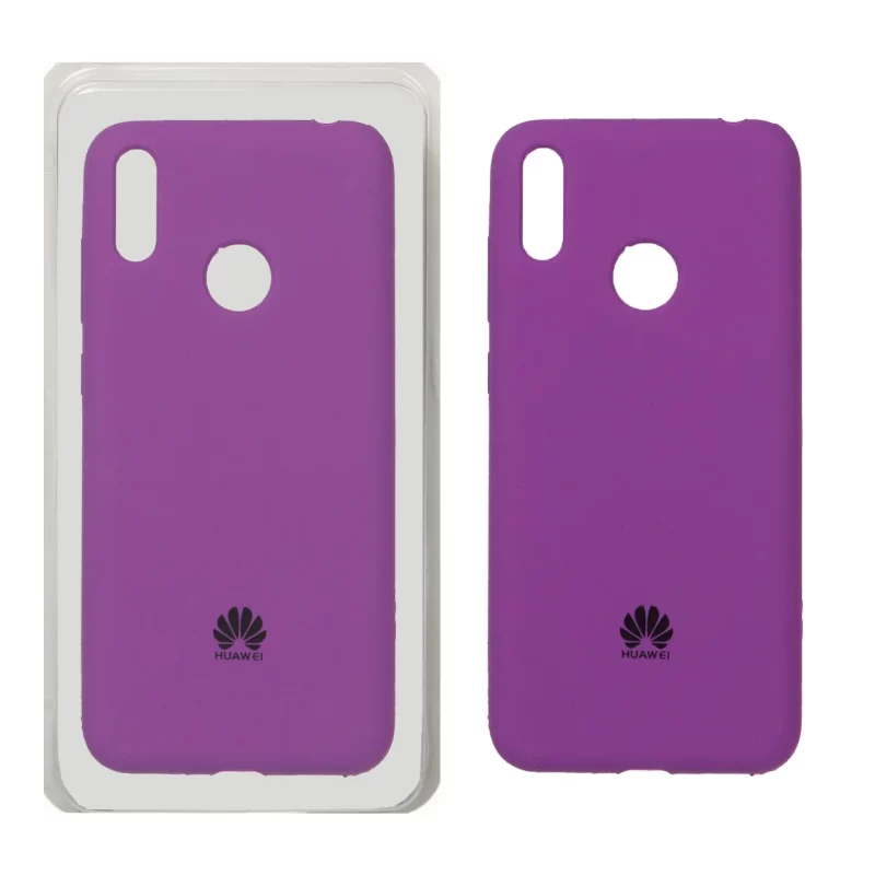 قاب سیلیکونی پاک کنی اورجینال Huawei Y7 2019 - بنفش (پک اصلی) - تصویر 2