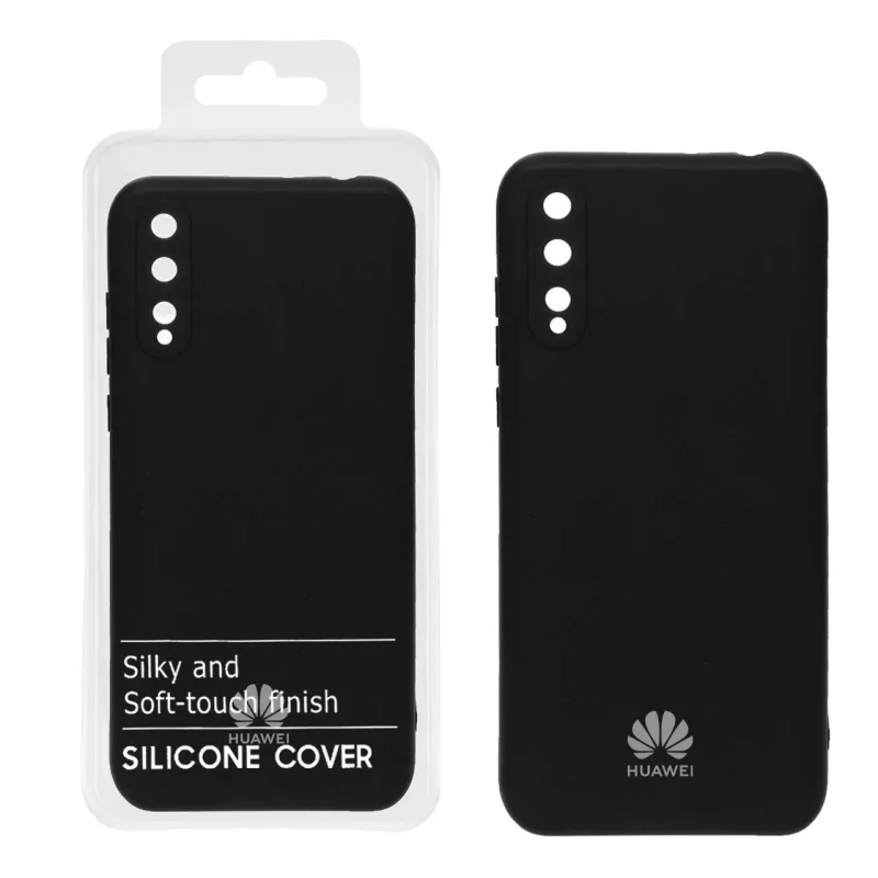 قاب نیو سیلیکون محافظ لنزدار RFF مدل Huawei Y8P - مشکی کد 9 (پک دار) - تصویر 2