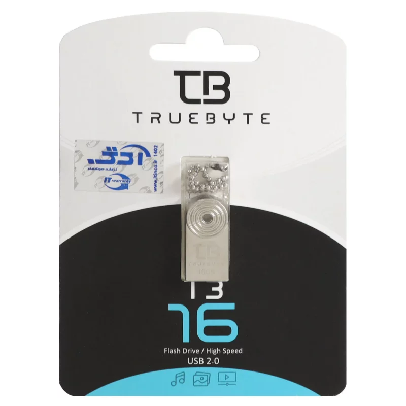 Truebyte T3 USB2.0 Flash Memory - 16GB (گارانتی مادام العمر شرکت آی تین) نقره ای - تصویر 2