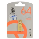 Queen ANGLE USB2.0 Flash Memory - 64GB طلایی (گارانتی مادام العمر شرکت آی تین)