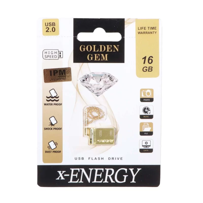 X-ENERGY Golden Gem USB2.0 Flash Memory-16GB - تصویر 2