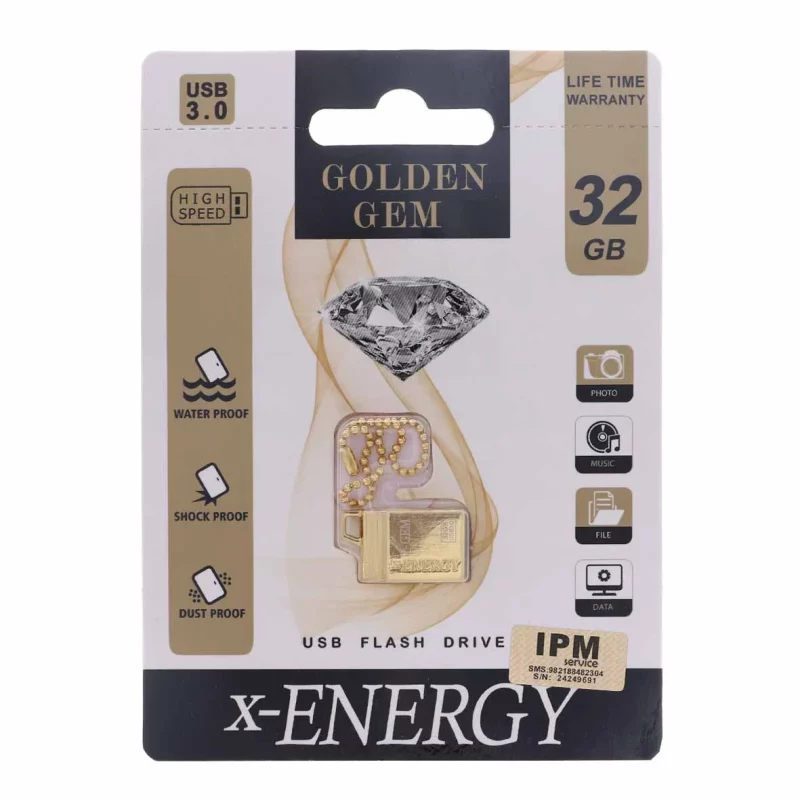 X-ENERGY Golden Gem USB3.0 Flash Memory-32GB - تصویر 2
