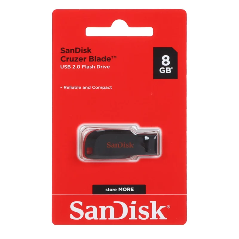 SanDisk Cruzer Blade USB2.0 Flash Memory - 8GB (گارانتی سورین) - تصویر 2