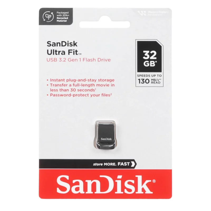 Sandisk Ultra Fit USB3.2 Flash memory - 32GB (گارانتی سورین) - تصویر 2