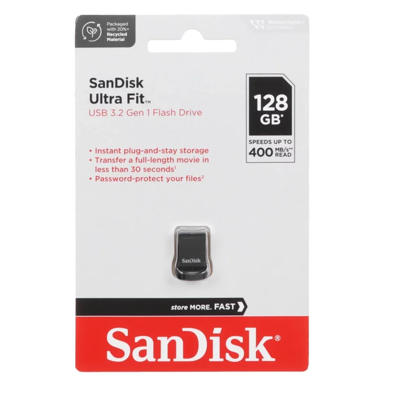 Sandisk Ultra Fit USB3.2 Flash memory - 128GB (گارانتی سورین) - تصویر 2