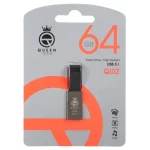 (گارانتی مادام العمر شرکت آی تین) مشکی Queen QUIZ USB3.1 Flash Memory - 64GB