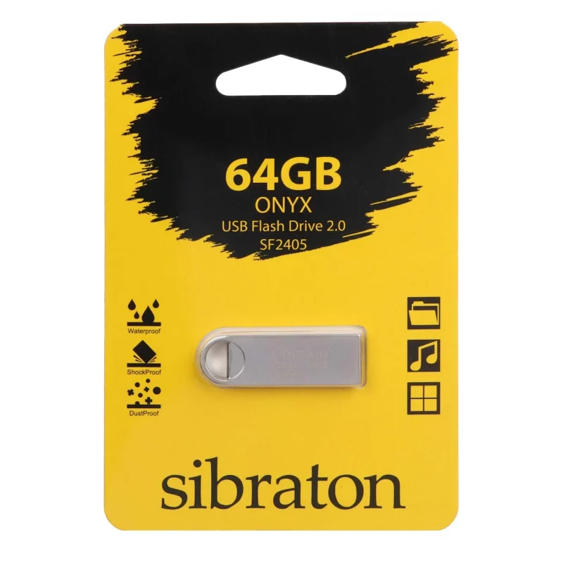 Sibraton ONYX SF2405 USB2.0 Flash Memory - 64GB (گارانتی متین) نقره ای - تصویر 2