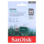 SanDisk Ultra Eco USB3.2 Flash Memory - 64GB (گارانتی سورین) سبز