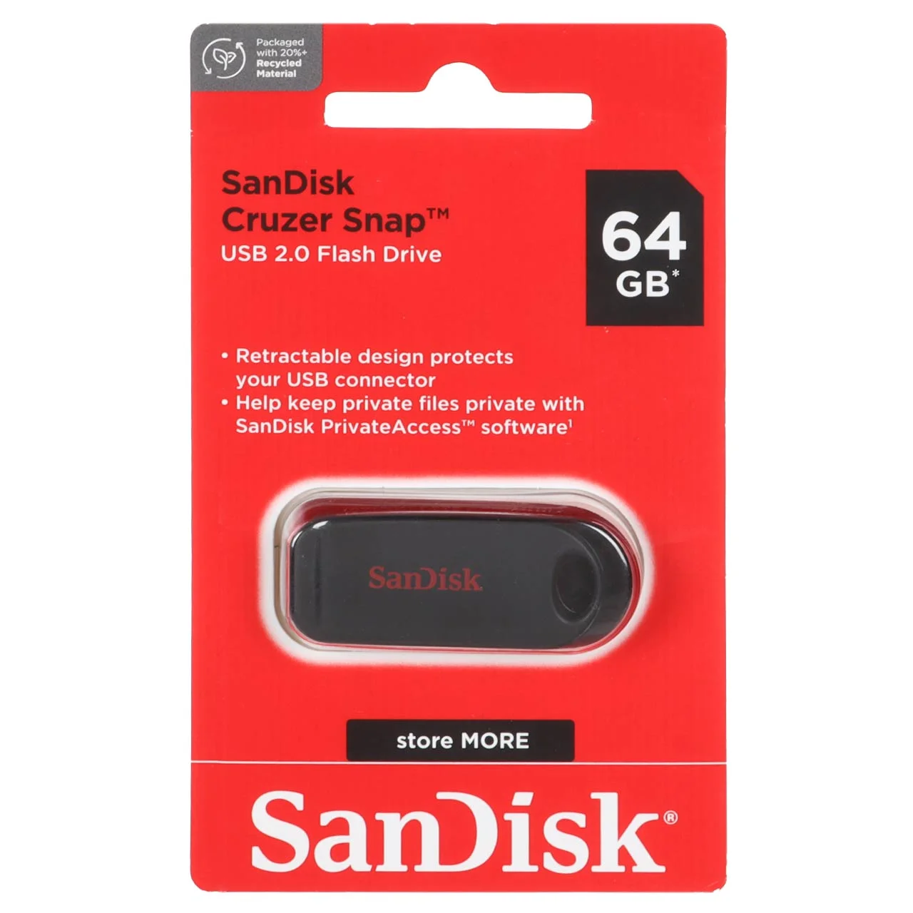 1398-1344892-1 SanDisk Cruzer Snap USB2.0 Flash Memory -64GB(گارانتی سورین) - تصویر 1