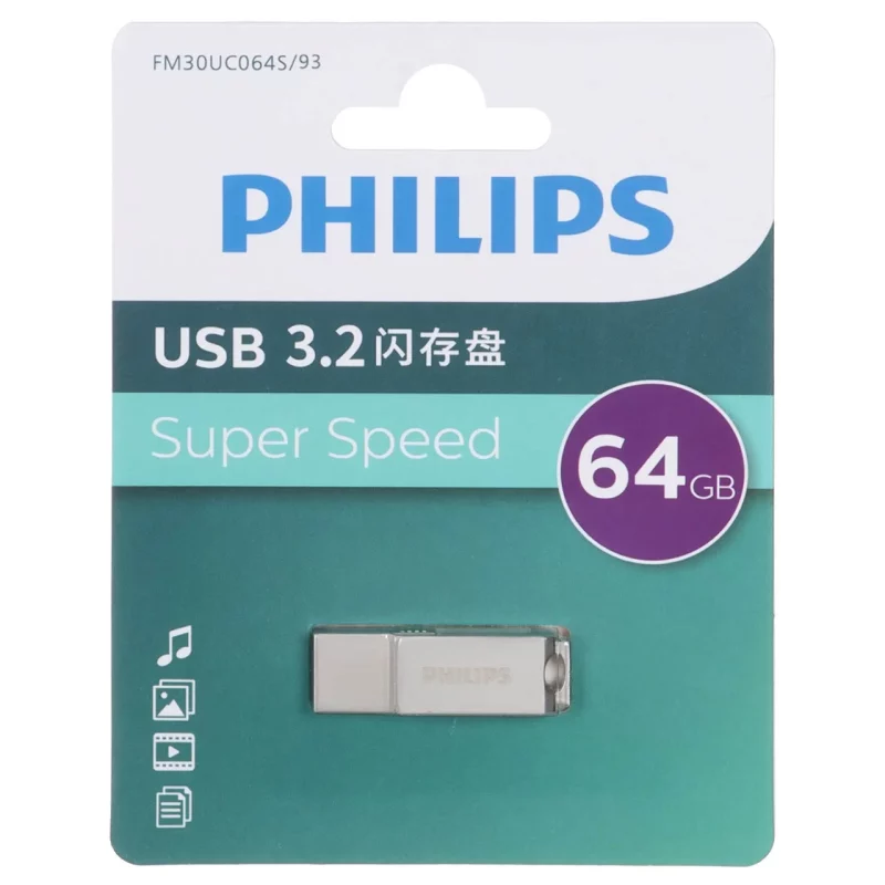 Philips FM30UC064S/93 USB 3.2 Type-C Flash Memory - 64GB - نقره ای (گارانتی IPM) - تصویر 2