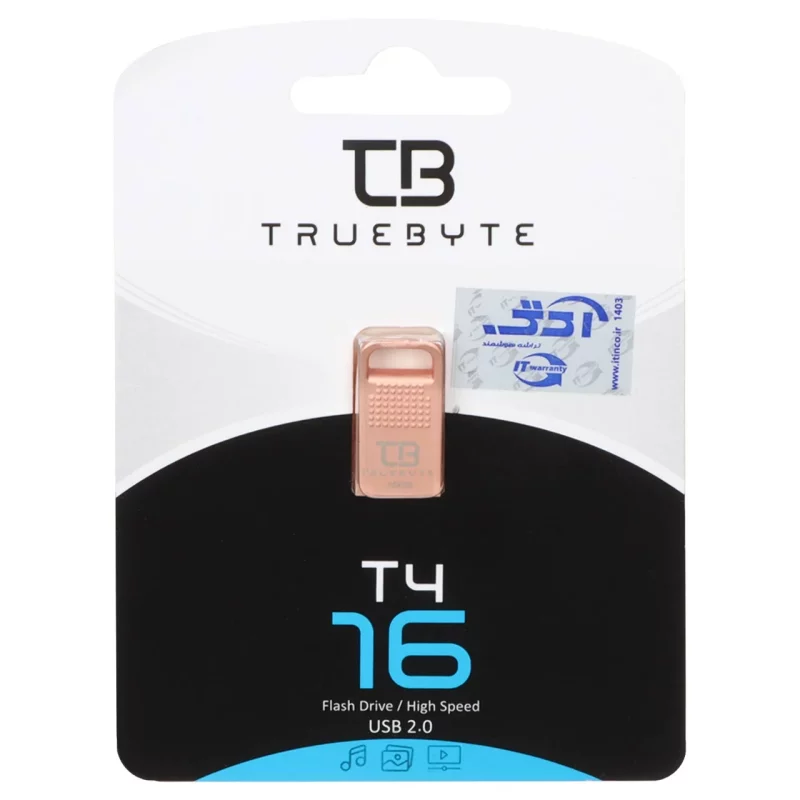 TRUEBYTE T4 USB2.0 Flash Memory - 16GB رزگلد (گارانتی مادام العمر شرکت آی تین) - تصویر 2