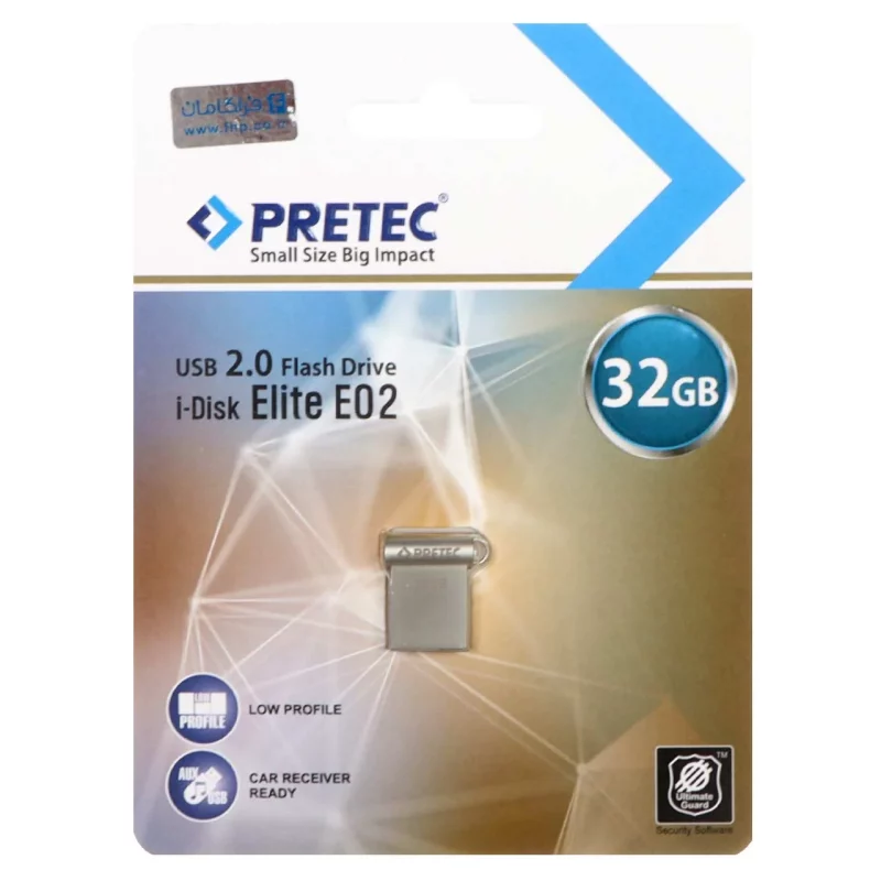 Pretec Elite E02 USB 2.0 Flash Memory - 32GB - نقره ای (گارانتی فراگامان) - تصویر 2