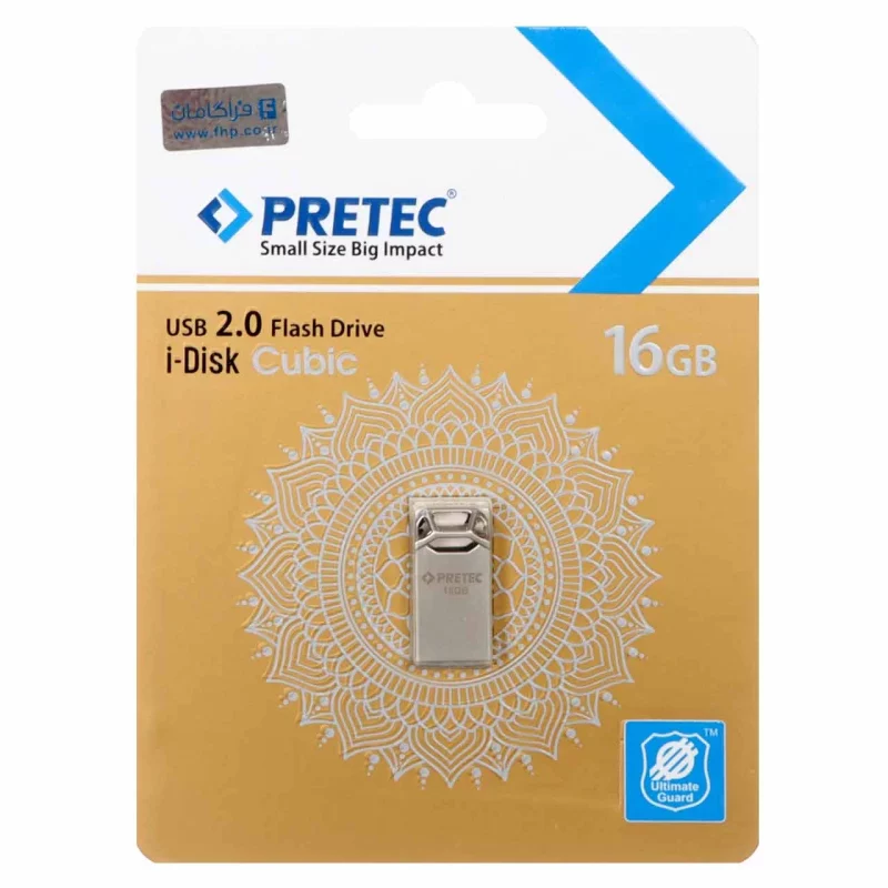 Pretec Cubic USB 2.0 Flash Memory - 16GB - نقره ای (گارانتی فراگامان) - تصویر 2