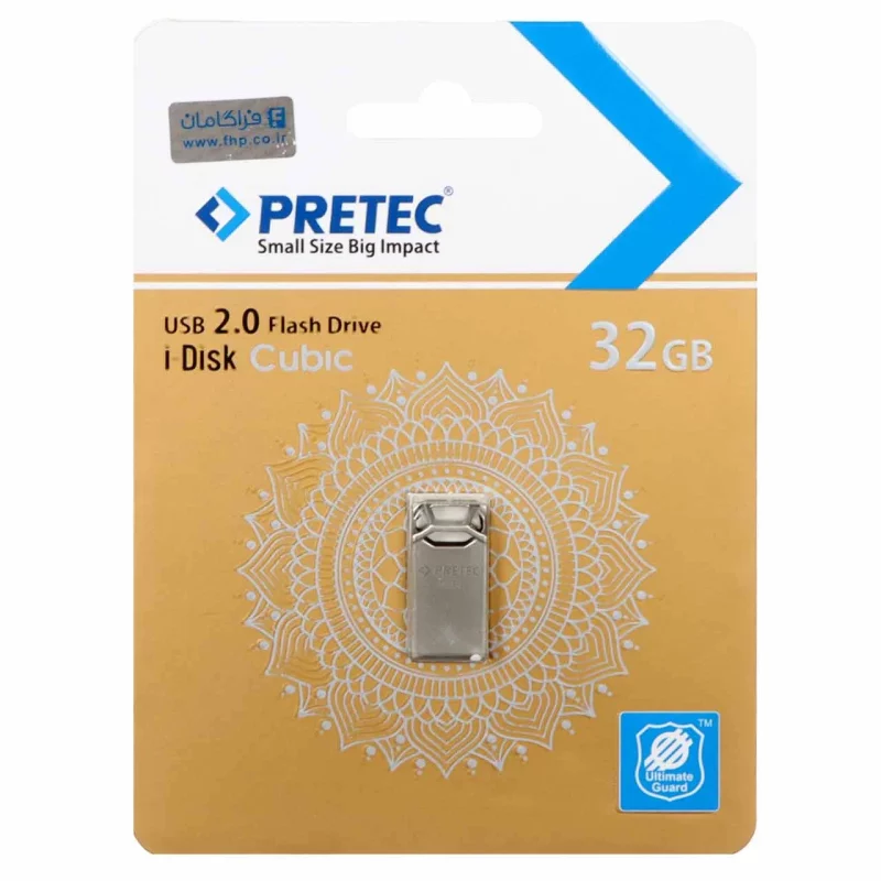 Pretec Cubic USB 2.0 Flash Memory - 32GB - نقره ای (گارانتی فراگامان) - تصویر 2
