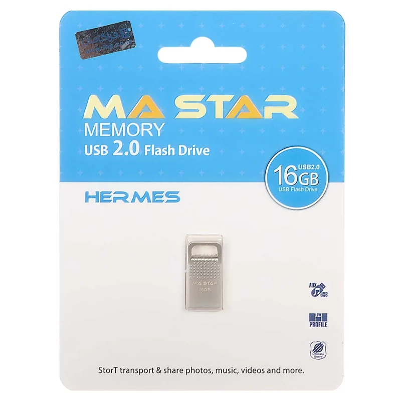 MA Star Hermes USB 2.0 Flash Memory - 16GB - نقره ای (گارانتی فراگامان) - تصویر 2