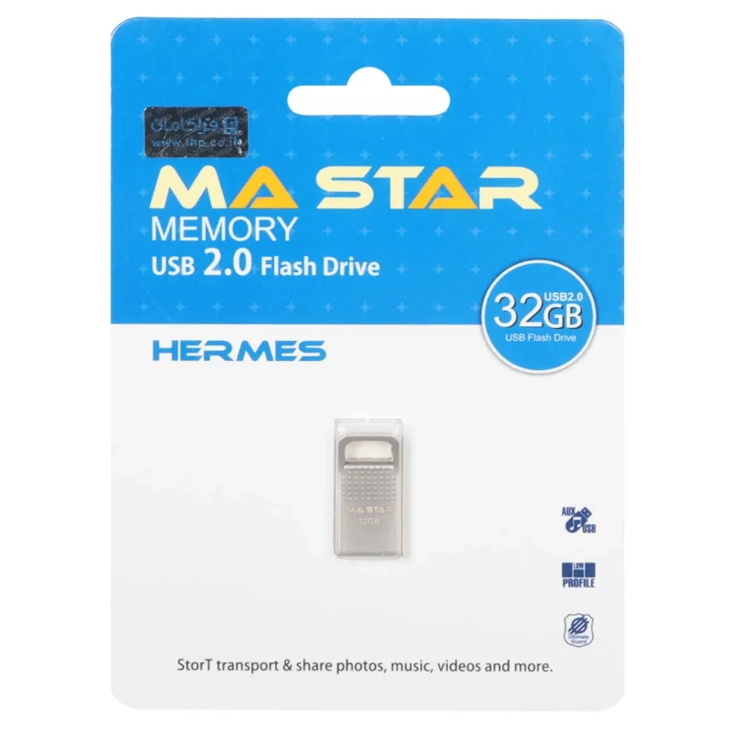 MA Star Hermes USB 2.0 Flash Memory - 32GB - نقره ای (گارانتی فراگامان) - تصویر 2