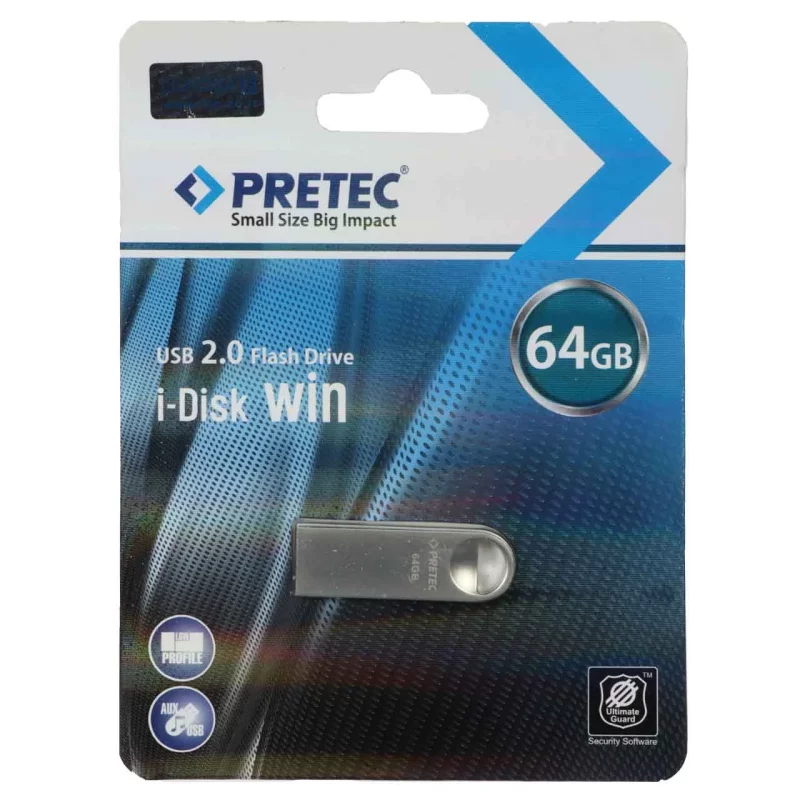 Pretec Win USB 2.0 Flash Memory - 64GB - نقره ای (گارانتی فراگامان) - تصویر 2
