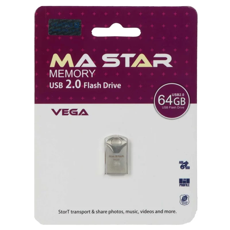 MA Star Vega USB 2.0 Flash Memory - 64GB - نقره ای (گارانتی فراگامان) - تصویر 2
