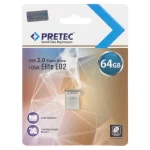 Pretec Elite E02 USB 2.0 Flash Memory - 64GB - نقره ای (گارانتی فراگامان)