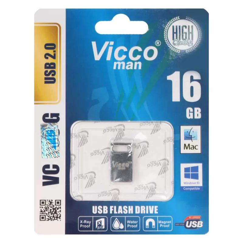 Vicco man VC241 S USB2.0 Flash Memory - 16GB - (گارانتی مادام‌العمر رایانه نوین سگال) نقره ای - تصویر 2
