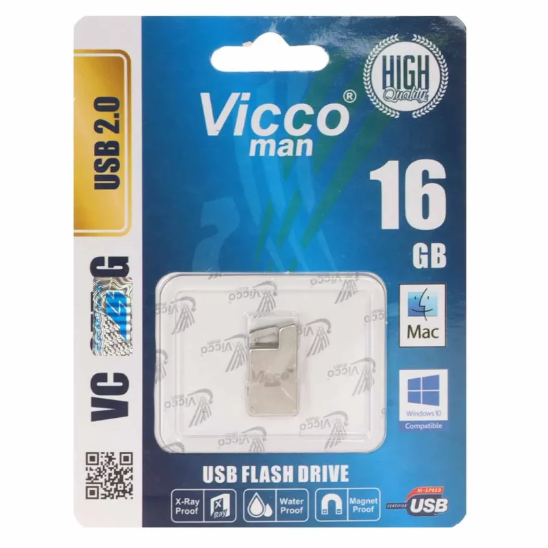 (گارانتی مادام‌العمر رایانه نوین سگال) نقره ای Vicco man VC290 S USB2.0 Flash Memory - 16GB - تصویر 2
