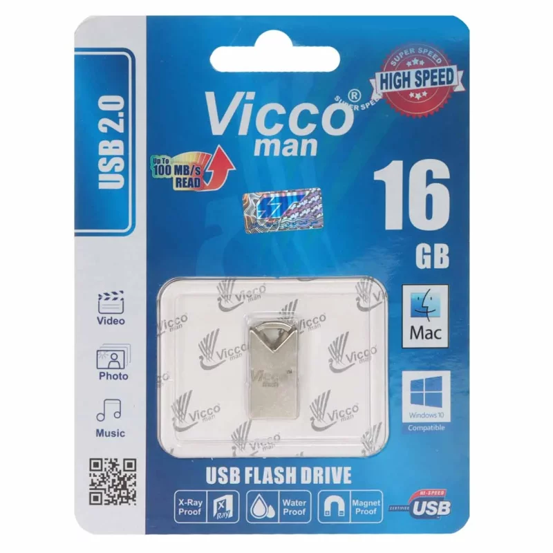 (گارانتی مادام‌العمر رایانه نوین سگال) نقره ای Vicco man VC291 S USB2.0 Flash Memory - 16GB - تصویر 2