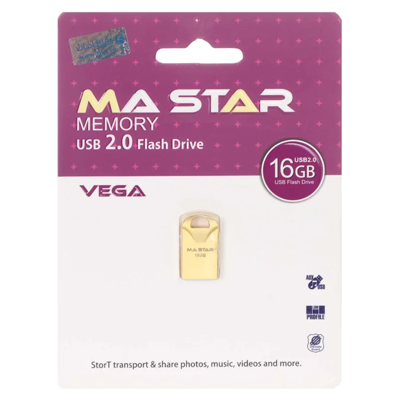 MA Star Vega USB 2.0 Flash Memory - 16GB - طلایی (گارانتی فراگامان) - تصویر 2