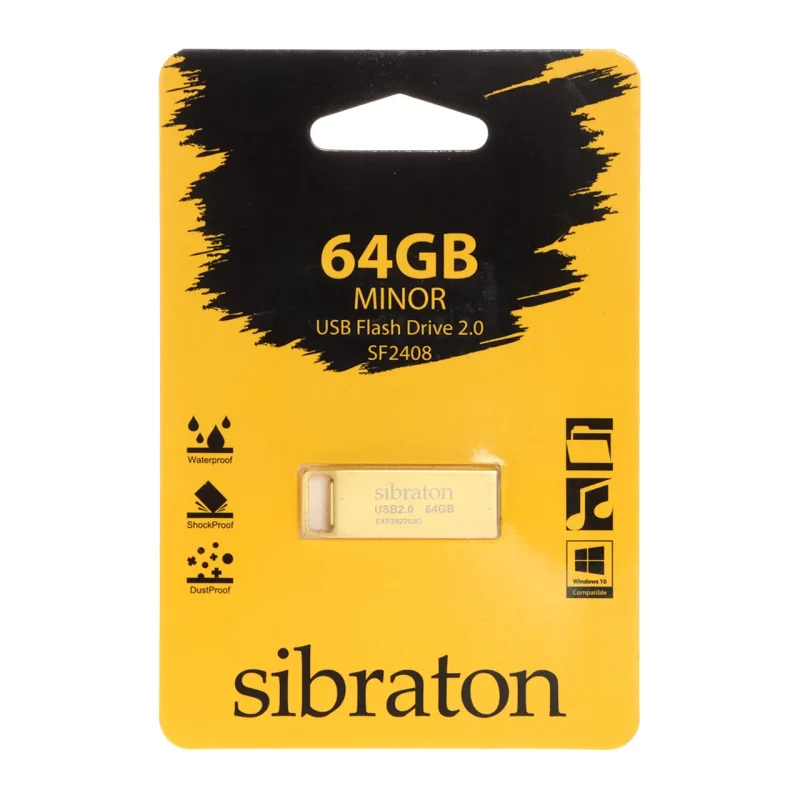 Sibraton Minor SF2408 USB2.0 Flash Memory-64GB (گارانتی متین) طلایی - تصویر 2