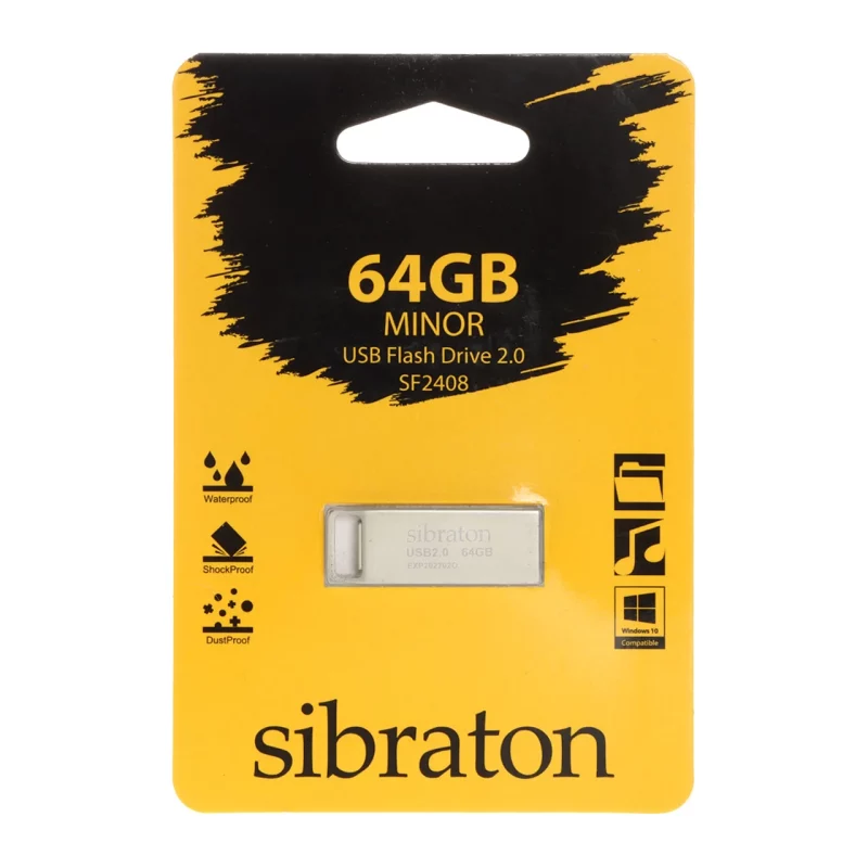 Sibraton Minor SF2408 USB2.0 Flash Memory-64GB (گارانتی متین) نقره ای - تصویر 2