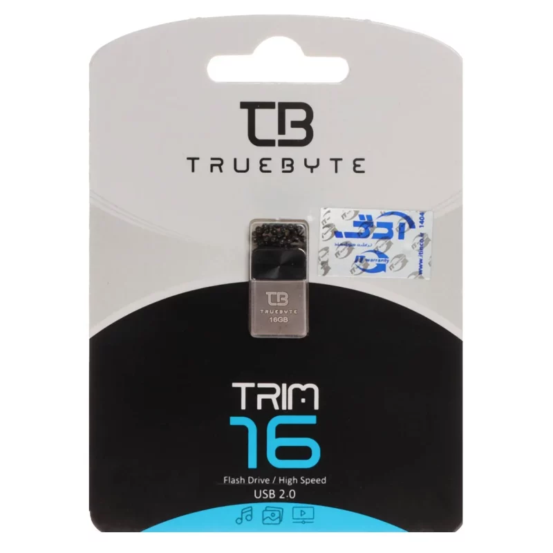 TRUEBYTE TRIM USB2.0 Flash Memory - 16GB مشکی (گارانتی مادام العمر شرکت آی تین) - تصویر 2