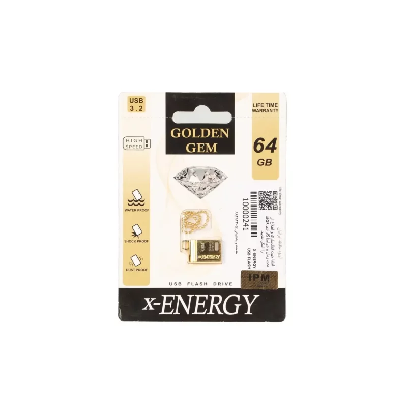 X-ENERGY Golden Gem USB3.2 Flash Memory-64GB - تصویر 2