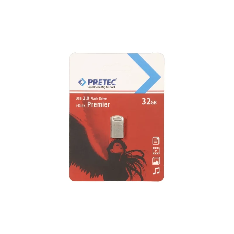 Pretec Premier USB 2.0 Flash Memory - 32GB - مشکی (گارانتی فراگامان) - تصویر 2