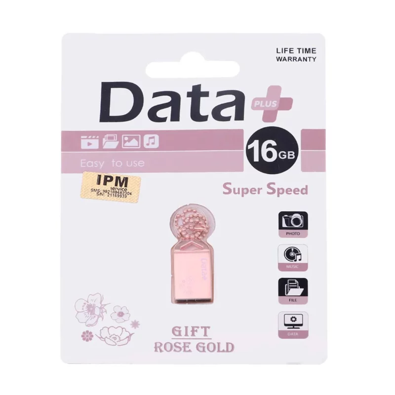 Data Plus Gift Rose Gold USB2.0 Flash Memory-16GB (گارانتی مادام العمر IPM) - تصویر 2