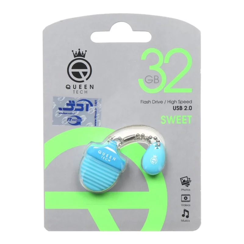 Queen Sweet USB2.0 Flash Memory-32GB آبی (گارانتی مادام العمر شرکت آی تین) - تصویر 2