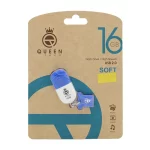 Queen Soft USB2.0 Flash Memory-16GB آبی (گارانتی مادام العمر شرکت آی تین)
