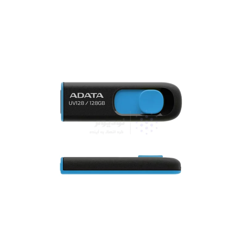 Adata UV128 USB 3.2 Flash Memory-128GB مشکی آبی (گارانتی پنج ساله آونگ) - تصویر 3