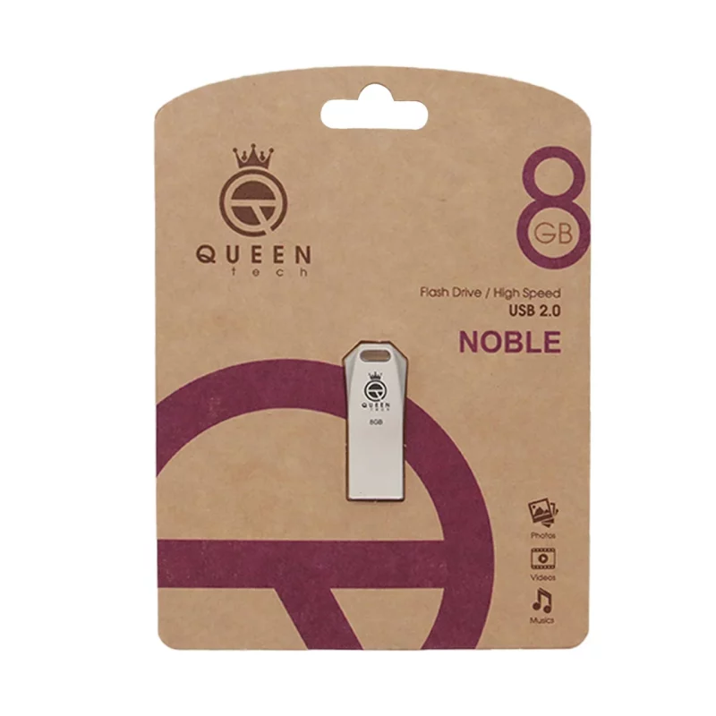 Queen Noble USB2.0 Flash Memory-8GB نقره ای (گارانتی مادام العمر شرکت آی تین) - تصویر 2
