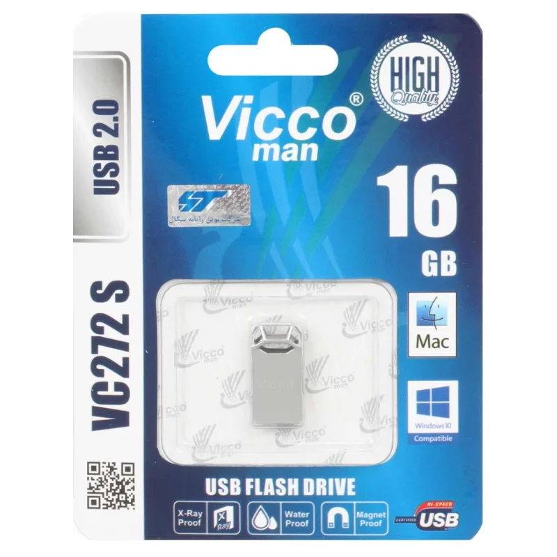 نقره ای Vicco man VC272 S USB2.0 Flash Memory-16GB - تصویر 2