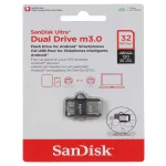 SanDisk Ultra Dual Drive m3.0 USB3.0 OTG Flash Memory-32GB (گارانتی سورین)