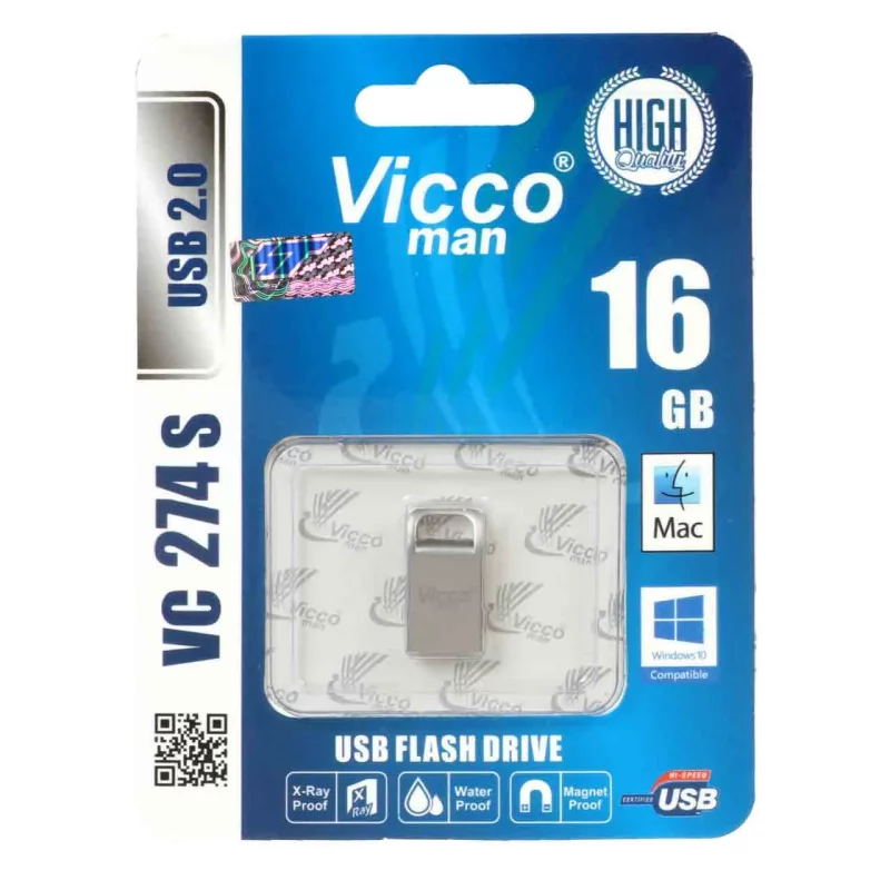 نقره ای Vicco man VC274 S USB2.0 Flash Memory-16GB - تصویر 2