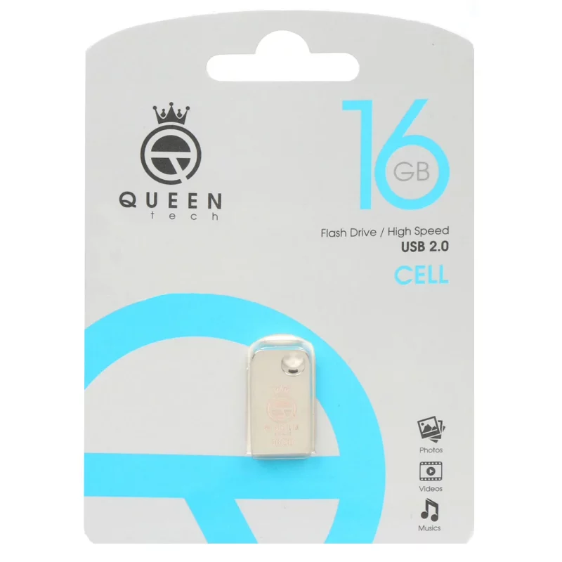 (گارانتی مادام العمر شرکت آی تین) نقره ای Queen Cell USB2.0 Flash Memory-16GB - تصویر 2
