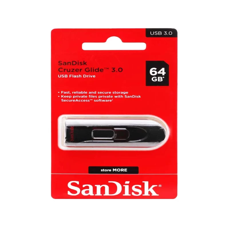SanDisk Cruzer Glide USB3.0 Flash Memory-64GB(گارانتی سورین) - تصویر 2