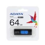 ADATA UV320 USB 3.2 Flash Memory-64GB مشکی آبی - (گارانتی پنج ساله آونگ)